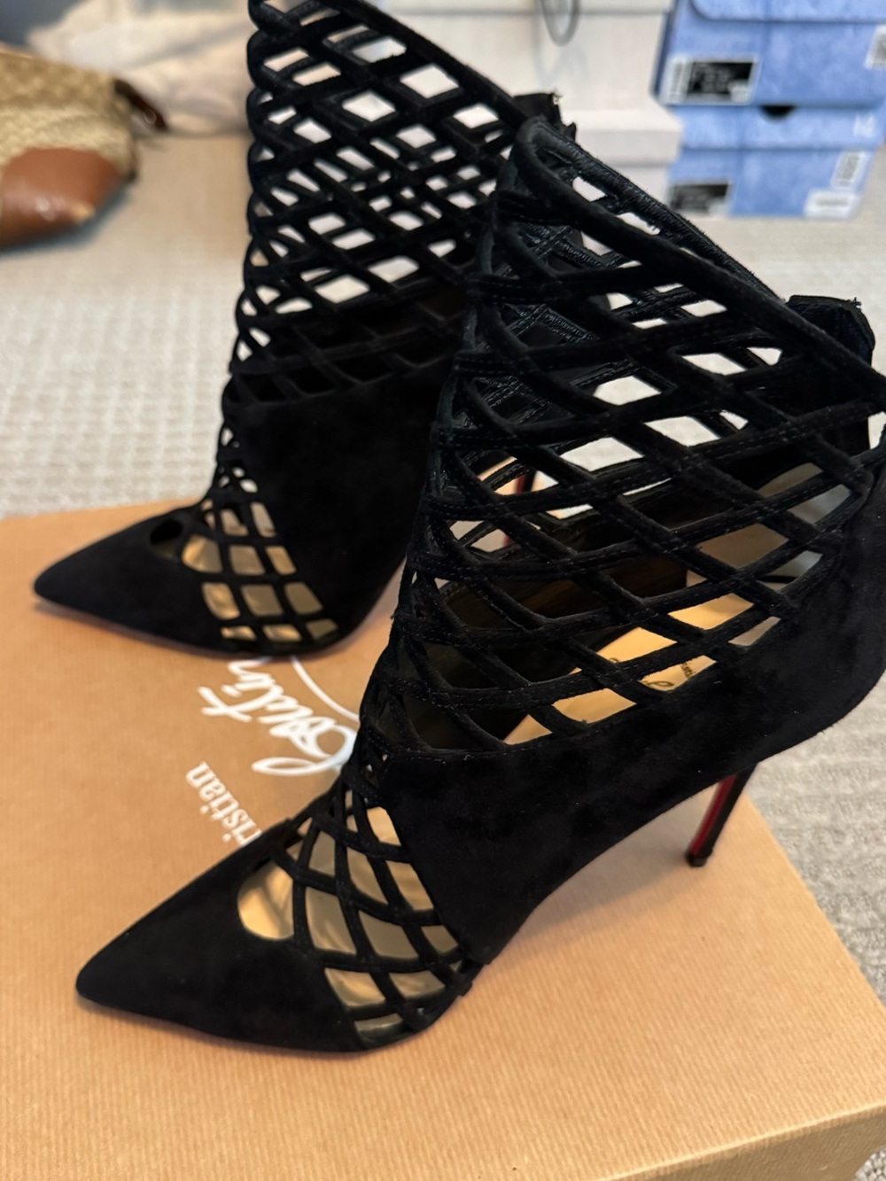 Christian Louboutin Mrs
Bouglione Cage Ankle Boots - Picture 4 of 12